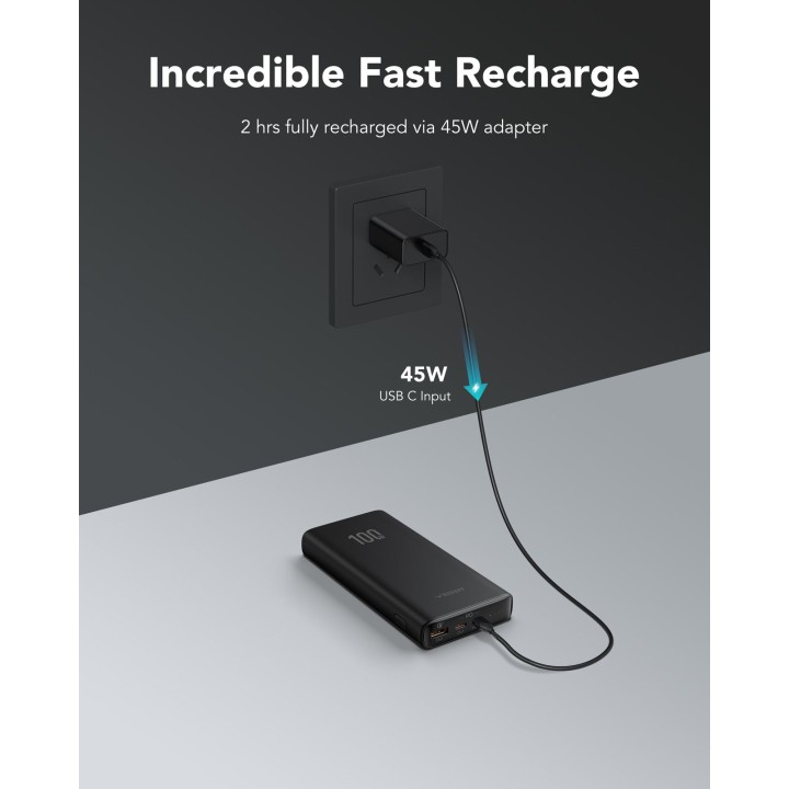 Повербанк Veger T100 (W2032C-100) PD QC3.0 5A 100W 20000 mAh черный 0INT