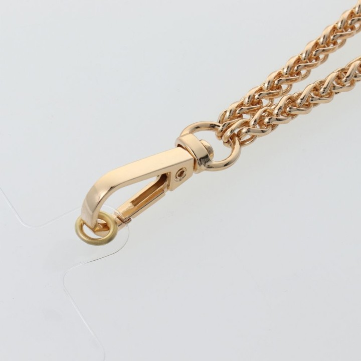 Phone lanyard, phone charm - CHAIN 43 / cord length 40cm (20cm loop length) / wrist strap - gold