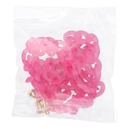 Phone lanyard, charm for phone - PANAMA LONG / cord length 80cm (40cm in a loop) / neck - pink