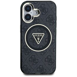 GUESS чохол для IPHONE 16 сумісний із MagSafe GUHMP16SHG4PRTGK (IML Metal Glitter 4G Circle Triangle) чорний