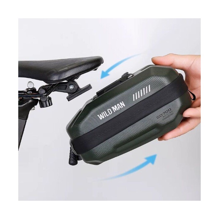 WILDMAN sakwa rowerowa pod siodełko na zamek 0,8L GD700 zielona