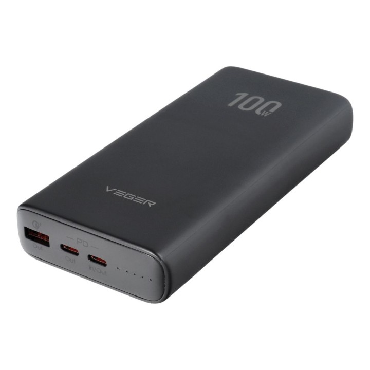 Повербанк Veger T100 (W2032C-100) PD QC3.0 5A 100W 20000 mAh черный 0INT