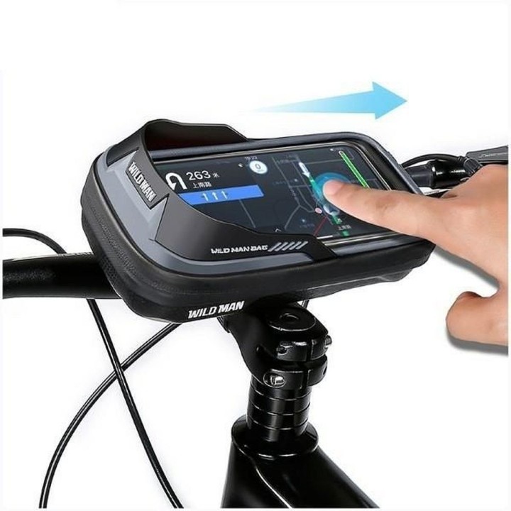 WILDMAN zippered bicycle handlebar bag 0,5L (4" - 7") ES16 black