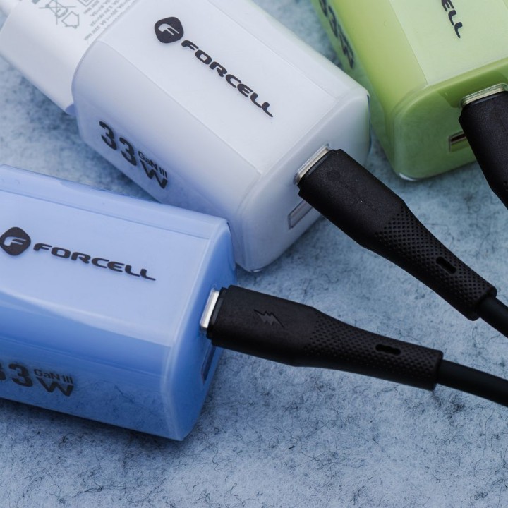 Кабель USB A для Lightning Forcell F-Energy 2,4A 12W Silicone 1 m C343 чорний