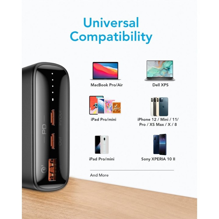 Повербанк Veger T100 (W2032C-100) PD QC3.0 5A 100W 20000 mAh чорний 0INT