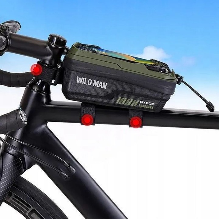 WILDMAN сумка велосипедная на раму для молния 1L (4" - 7") GX200 зеленая