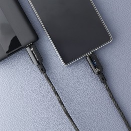 Кабель USB-C – USB-C Forcell F-Energy QC4.0 PD 3A 60W Digital 1,2 m C274 чорний