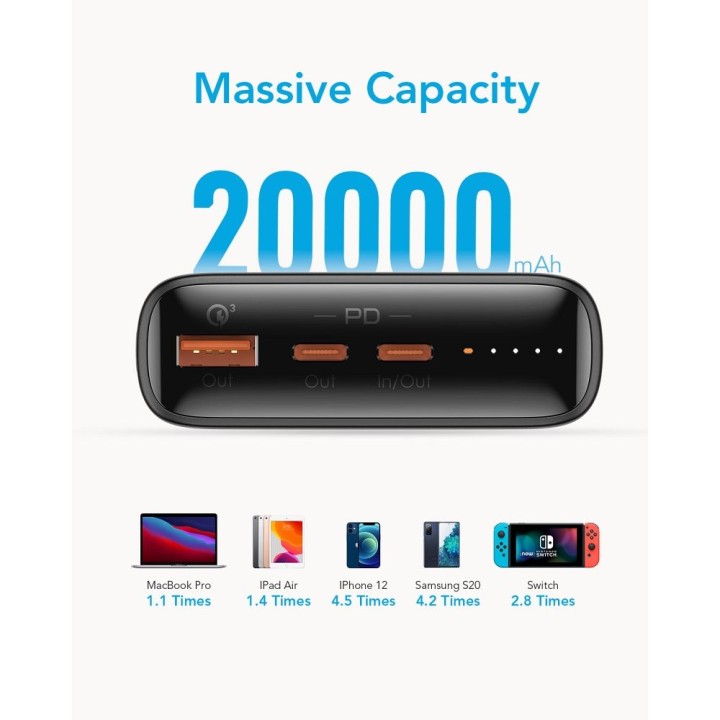 Повербанк Veger T100 (W2032C-100) PD QC3.0 5A 100W 20000 mAh черный 0INT