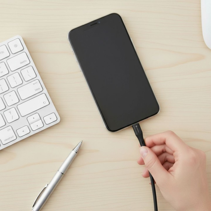 Кабель USB-C – Lightning Forcell F-Energy PD 3A 27W Silicone 1 m C346 черный