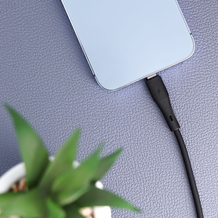 Кабель USB C — Lightning Forcell F-Energy PD 3A 27W Silicone 1 m C346 чорний