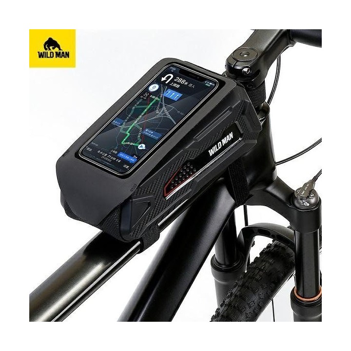 WILDMAN zippered bicycle frame bag 1L (4" - 7") M90 black
