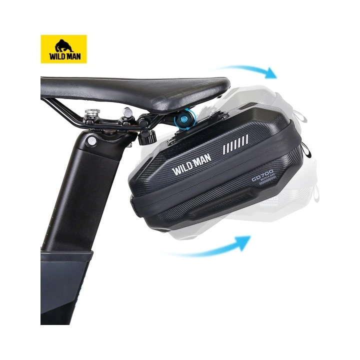 WILDMAN zippered bicycle frame bag 1L (4" - 7") M90 black