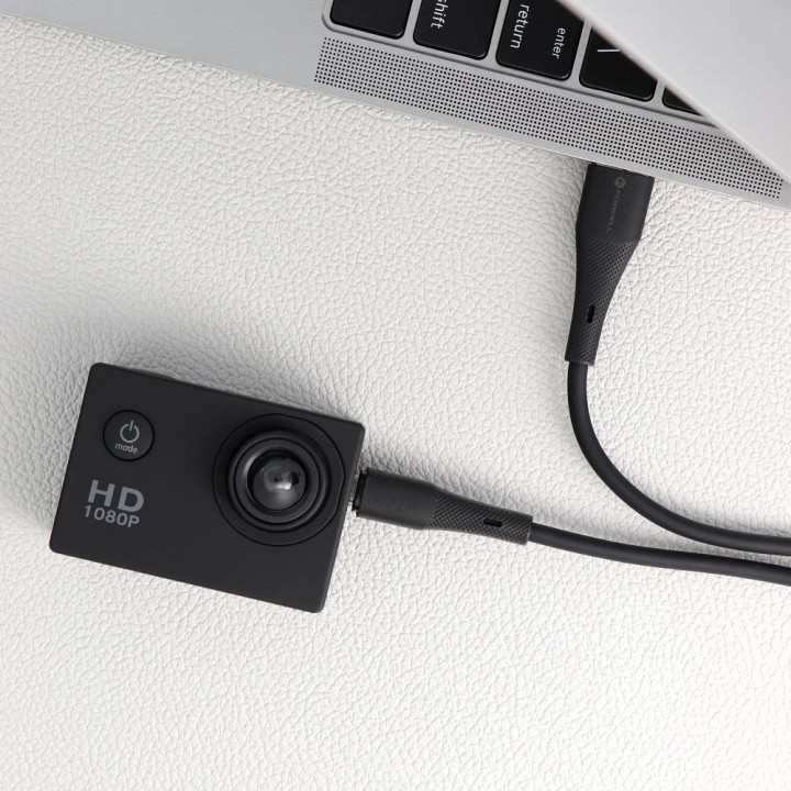 Кабель USB A — Micro USB Forcell F-Energy QC3.0 2,4A 18W Silicone 1 m C341 чорний