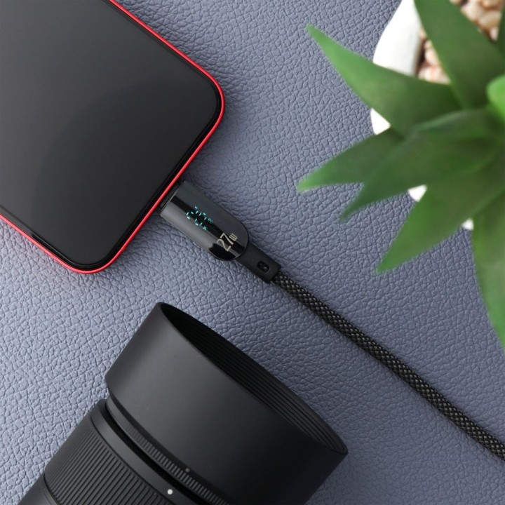 Кабель USB-C – Lightning Forcell F-Energy PD 3A 27W Digital 1,2 m C276 чорний