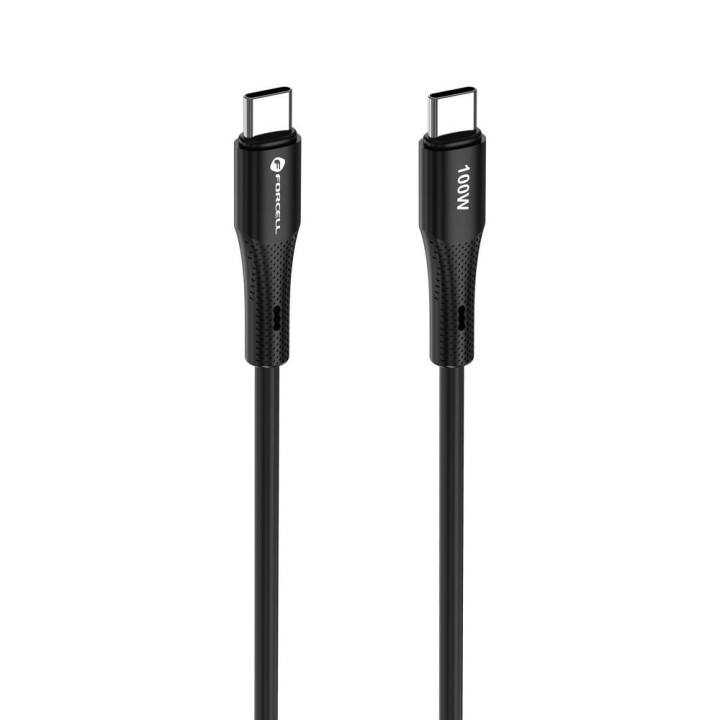 Кабель USB-C – USB-C Forcell F-Energy QC4.0 PD 5A 100W Silicone 1 m C347 черный