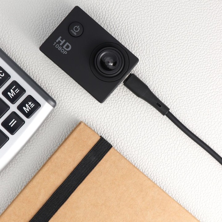 Кабель USB A — Micro USB Forcell F-Energy QC3.0 2,4A 18W Silicone 1 m C341 чорний