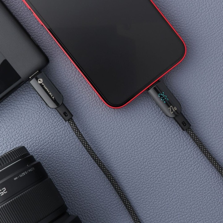 Cable USB C to Lightning Forcell F-Energy PD 3A 27W Digital 1,2 m C276 black
