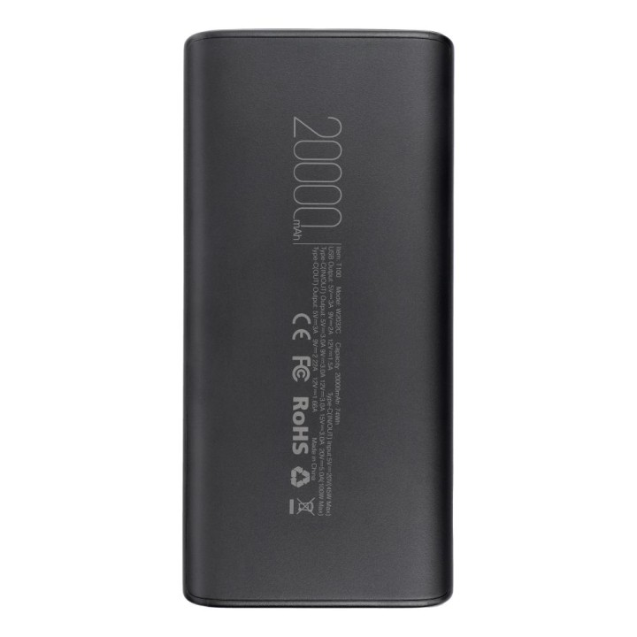 Повербанк Veger T100 (W2032C-100) PD QC3.0 5A 100W 20000 mAh чорний 0INT