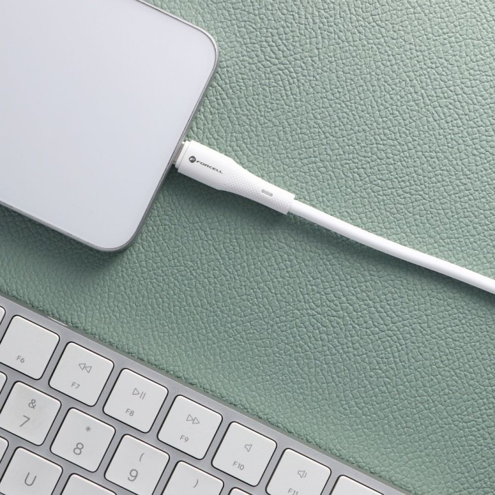 Кабель USB C — USB C Forcell F-Energy QC4.0 PD 3A 60W Silicone 1 m C344 белый