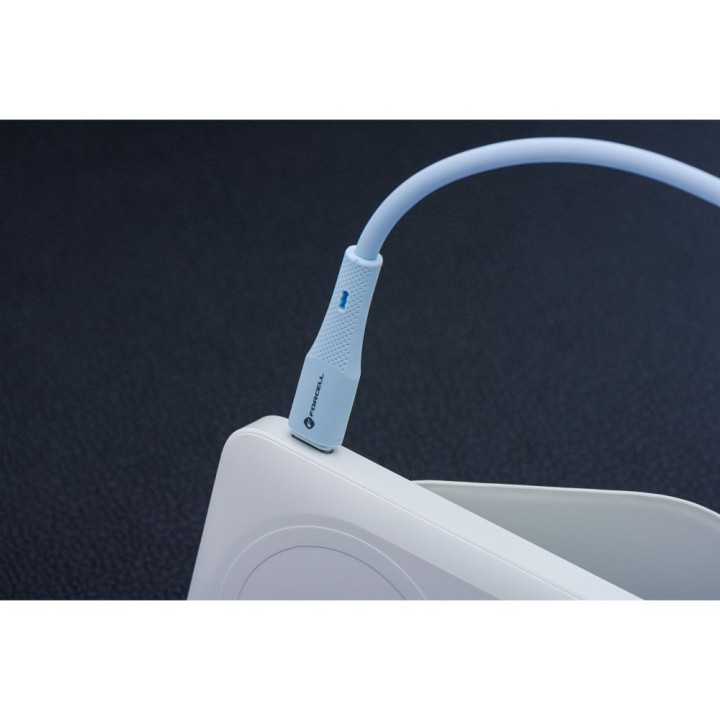Кабель USB A — Lightning Forcell F-Energy 2,4A 12W Silicone 1 m C343 синій