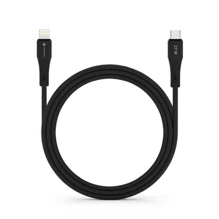 Кабель USB C — Lightning Forcell F-Energy PD 3A 27W Silicone 1 m C346 чорний
