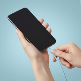Кабель USB-A – USB-C Forcell F-Energy QC4.0 3A 66W Silicone 1 m C342 синий
