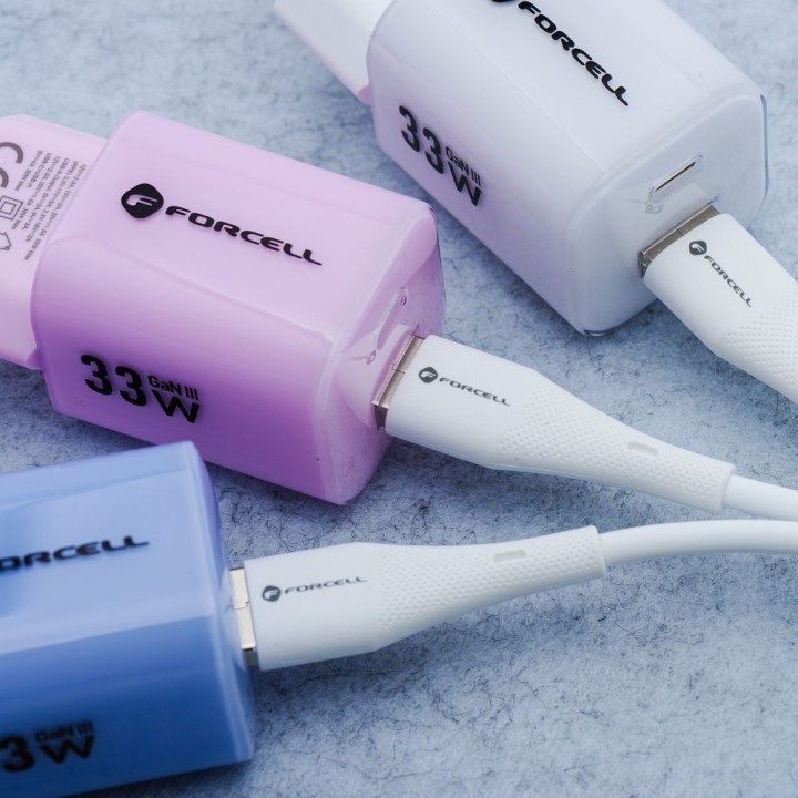 Кабель USB C — Lightning Forcell F-Energy PD 3A 27W Silicone 1 m C346 білий