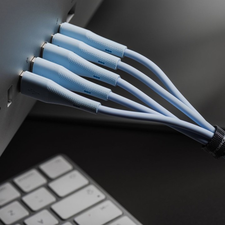 Kabel USB C do USB C Forcell F-Energy QC4.0 PD 5A 100W Silicone 1 m C347 niebieski