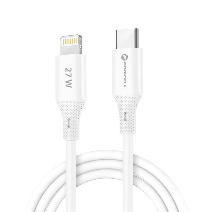 Кабель USB C — Lightning Forcell F-Energy PD 3A 27W Silicone 1 m C346 белый