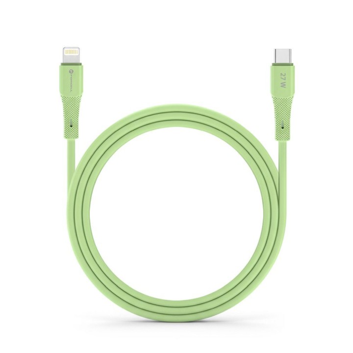 USB-C to Lightning cable Forcell F-Energy PD 3A 27W Silicone 1 m C346 green