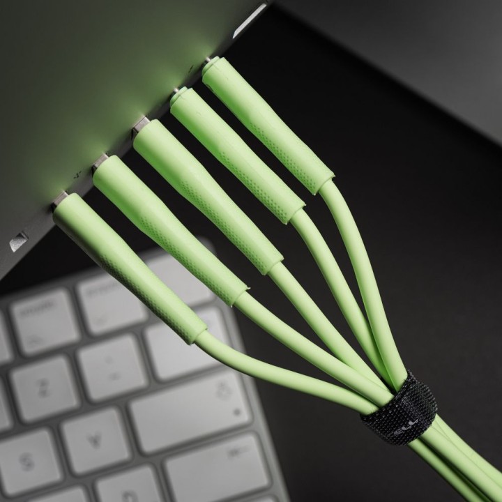 Cable USB C to Lightning Forcell F-Energy PD 3A 27W Silicone 1 m C346 green