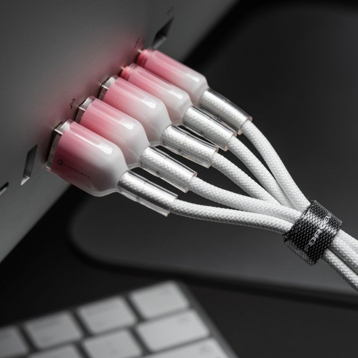Кабель USB A — Lightning Forcell F-Energy 2,4A 12W Gradient 1 m C353 белый