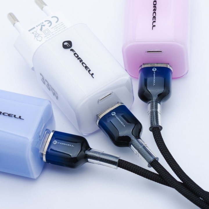 Кабель USB A — Lightning Forcell F-Energy 2,4A 12W Gradient 1 m C353 чорний 0INT