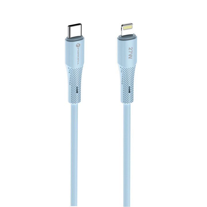Кабель USB C — Lightning Forcell F-Energy PD 3A 27W Silicone 1 m C346 синій
