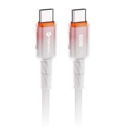 Кабель USB-C – USB-C Forcell F-Energy QC4.0 PD 3A 60W Gradient 1 m C354 білий 0INT
