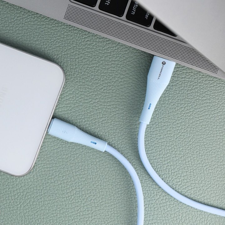Кабель USB-A – USB-C Forcell F-Energy QC4.0 3A 66W Silicone 1 m C342 синий