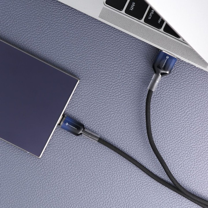 Кабель USB A — Micro USB Forcell F-Energy QC3.0 2,4A 18W Gradient 1 m C351 чорний
