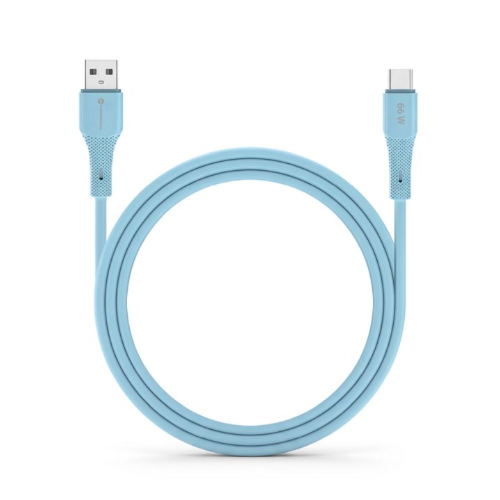 Cable USB A to USB C Forcell F-Energy QC4.0 3A 66W Silicone 1 m C342 blue