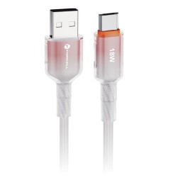 Кабель USB A для Micro USB Forcell F-Energy QC3.0 2,4A 18W Gradient 1 m C351 білий