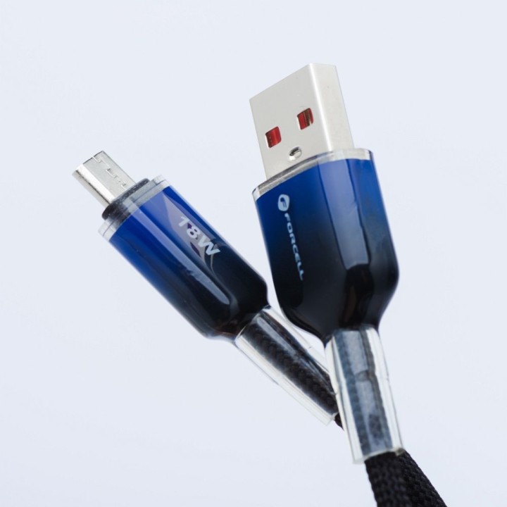 Кабель USB A — Micro USB Forcell F-Energy QC3.0 2,4A 18W Gradient 1 m C351 чорний