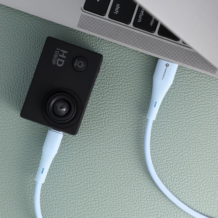 Кабель USB A — Micro USB Forcell F-Energy QC3.0 2,4A 18W Silicone 1 m C341 синій