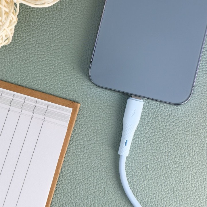 Кабель USB C — Lightning Forcell F-Energy PD 3A 27W Silicone 1 m C346 синій