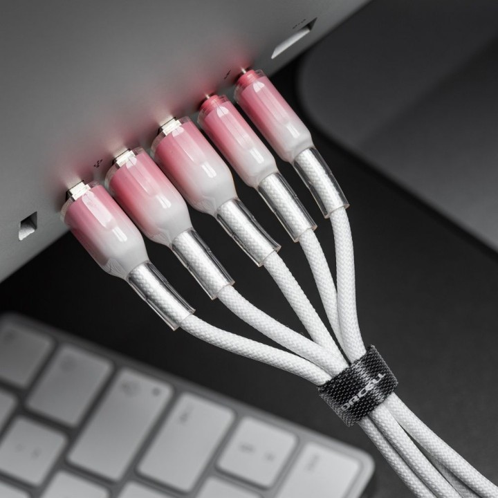 Cable USB A to USB C Forcell F-Energy QC4.0 3A 66W Gradient 1 m C352 white