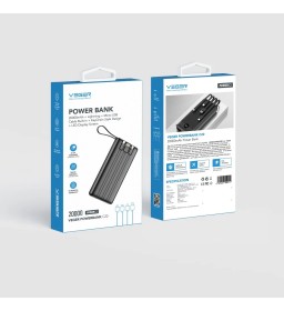 Bateria zewnętrzna (POWER BANK) VEGER C20 - 20 000mAh (Micro + Typ C + Lightning 8-pin) czarny (W2047)