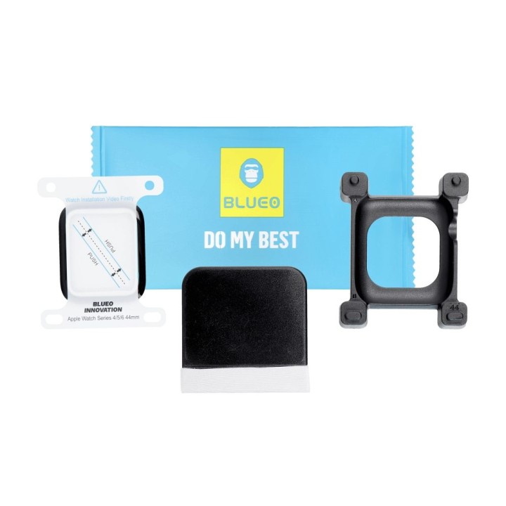 Загартоване скло 5D для Apple Watch SE / SE 2 / SE 3 44MM Mr. Monkey Glass (Anti-Static Strong HD) чорне