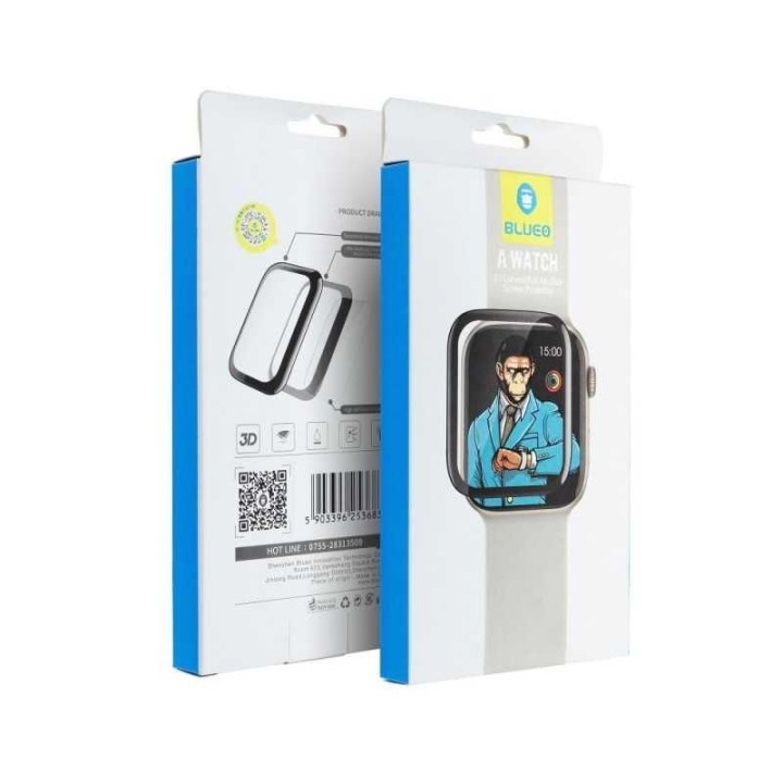 Загартоване скло 5D для Apple Watch ULTRA / ULTRA 2 / ULTRA 3 Mr. Monkey Glass (Anti-Static Strong HD) чорне