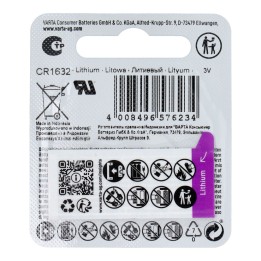 VARTA battery lithium CR1632 3V 1 pcs