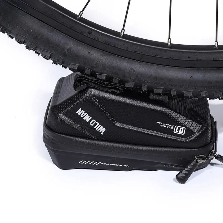 WILDMAN zippered bicycle handlebar bag 1L (4" - 7") XT1 black