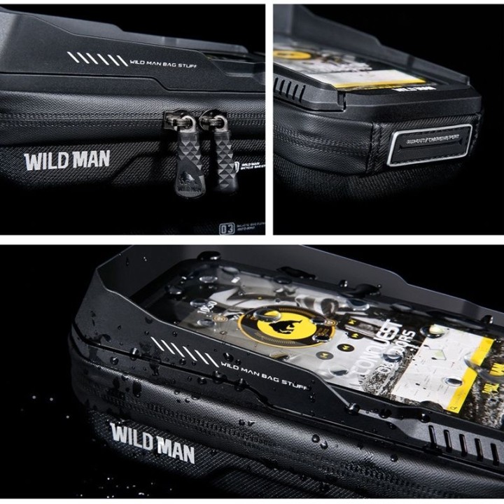 WILDMAN сумка велосипедная на руль на молнии 0,5L (4" - 7") XT3S черная