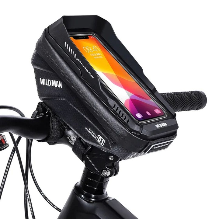 WILDMAN zippered bicycle handlebar bag 1L (4" - 7") XT1 black